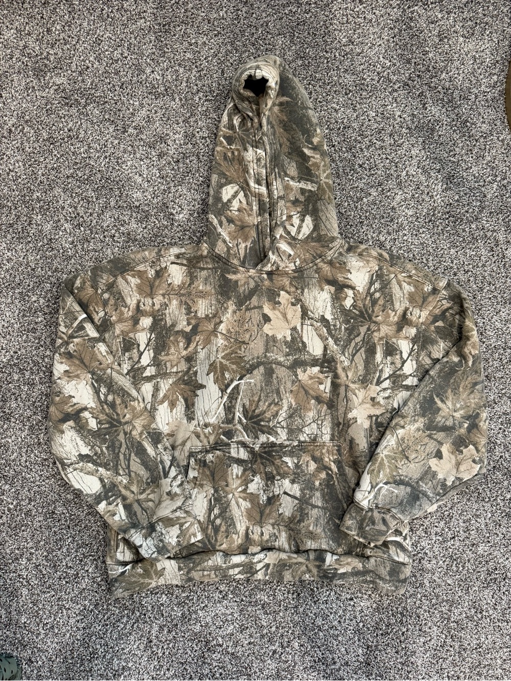 Hollister Camo Hooded Pullover Jacket - Brown & Green